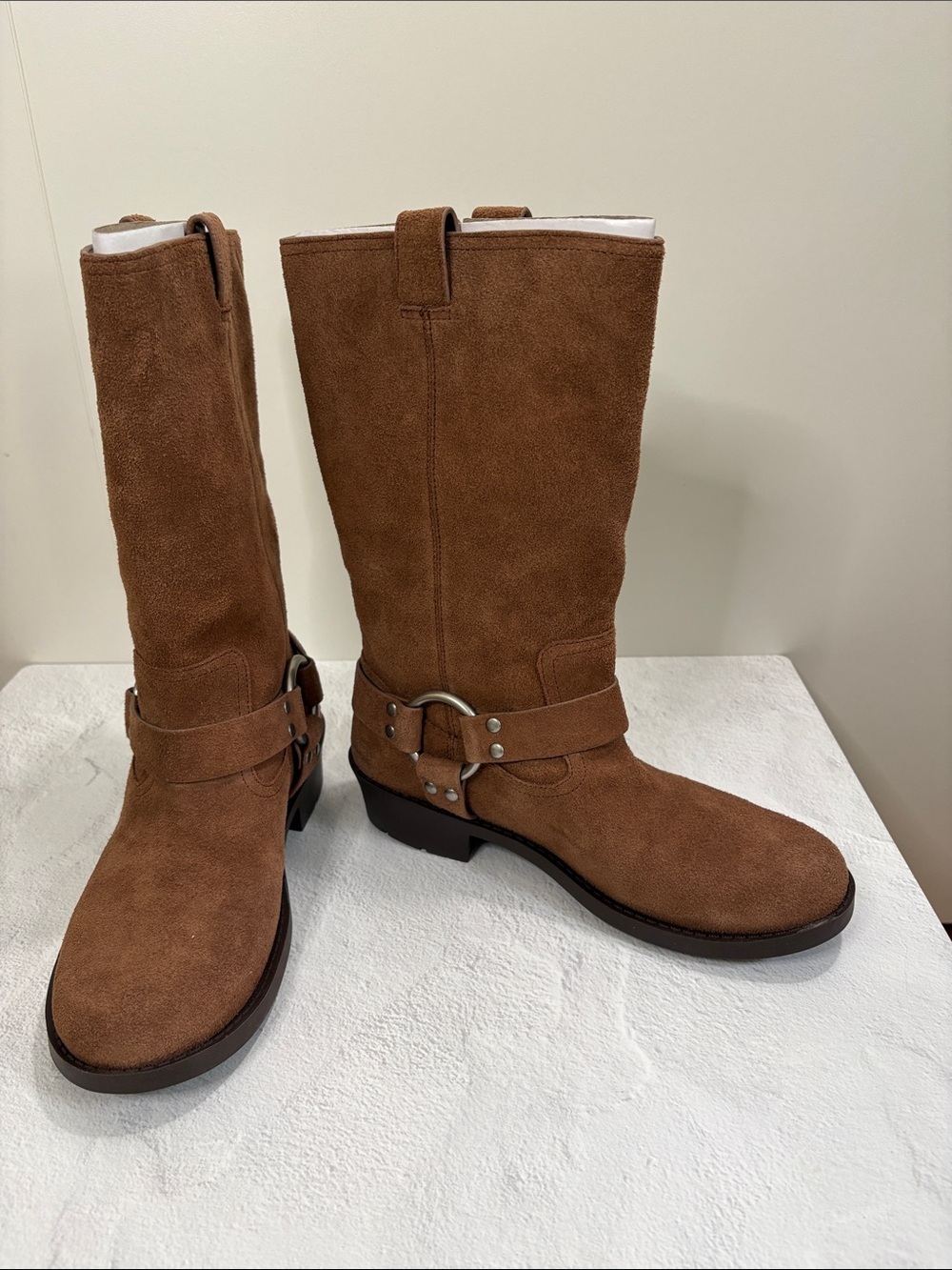 Coach Brown Suede Roper Boots NWT 9